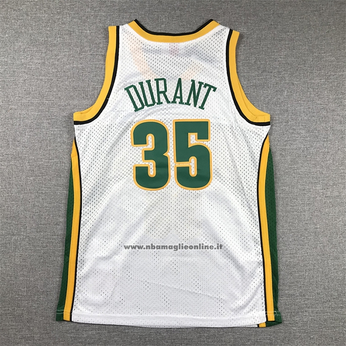 Maglia Bambino Seattle Supersonics Kevin Durant #35 Mitchell & Ness 2006-07 Bianco